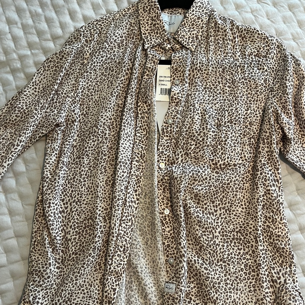 Rails Linen cheetah shirt